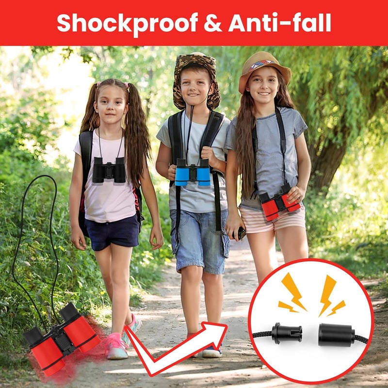 DR ANISON Binoculars for Kids Toy Binoculars Set for Age 3-12 Years Old Boys Girls Outside Play, Bird Watching, Camping, Educational Learning, Birthday Presents - Image 3